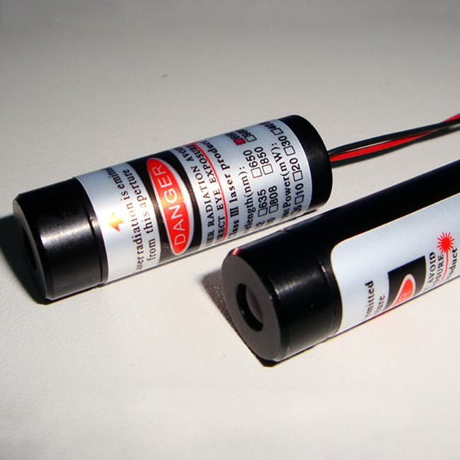 650nm 5mW Rojo Módulo láser Dot Industrial orientation lights Focus adjustable